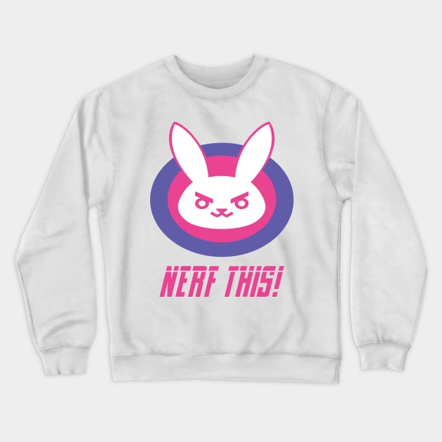 D.Va – Nerf This! Crewneck Sweatshirt by fandemonium